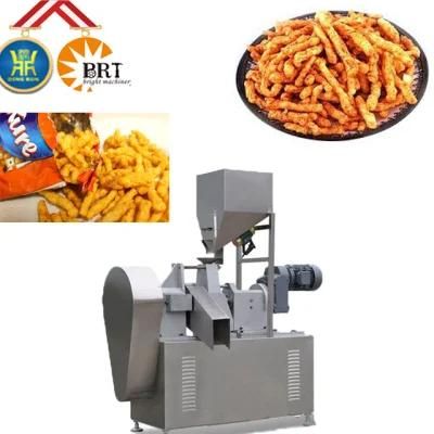 Fried Cheetos Kurkure Snack Making Machine Production Line Frying Chips Extruder