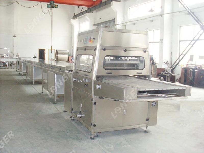 Chocolate Bakery Coated Marshmallow Biscuit Dipping Machine Belt Type Chocolate Coating Machine for Sale