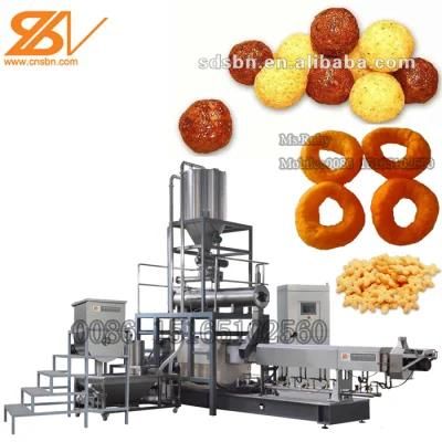 China Jinan City Puff Snack Extruder Puffed Corn Chips Snack Food Making Machine