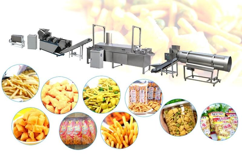 Commerical New Condition Fried Wheat Flour Snack Machine Fry Wheat Corn Flour Pellet 3D Snacks Machine with Good Quality