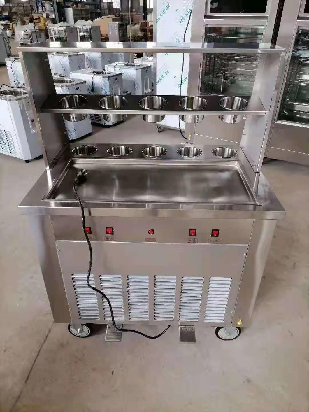 Fried Ice Cream Roll Machine with PLC Temperature Controller