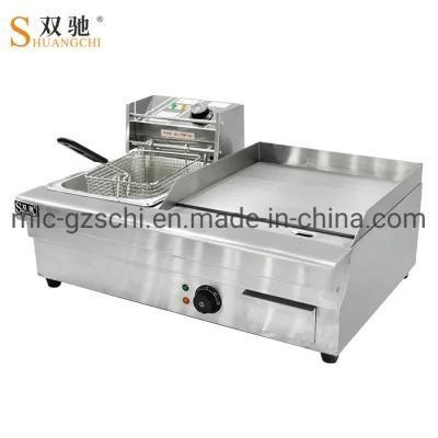 2 in 1 Electric Griddle&Fryer Kitchen Equipment Hot Sale Commercial Using
