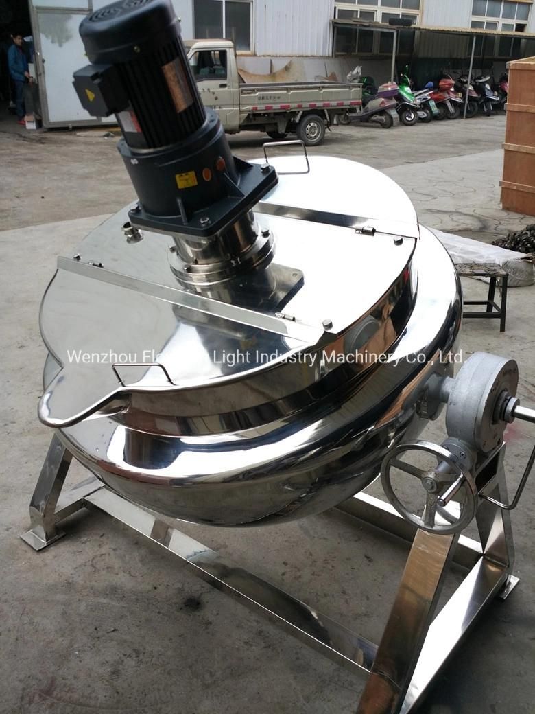 Tilting Jacket Cooking Kettle with Blender for Making Tomoto Paste