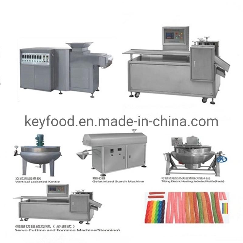 CE Approved Automatic Sour Rainbow Licorice Belt Candy Production Line