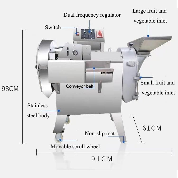 Multi Fruit Vegetable Cutting Machine Potato Carrot Cucumber Onion Slicer Shrdder Dicer Leek Celery Vegetable Cutter