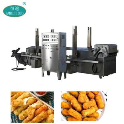 Cheese Stick Frying Machine Mozzarella Sticks Continuous Frying Machine