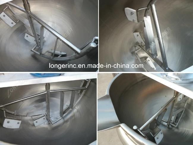 Stainless Steel Jacketed Kettle Porridge Cooker Machine Sugar Cooking Pot