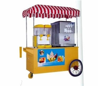 Commercial Juice Dispenser+Ice Cream Machine/Combination Mobile Vehicle