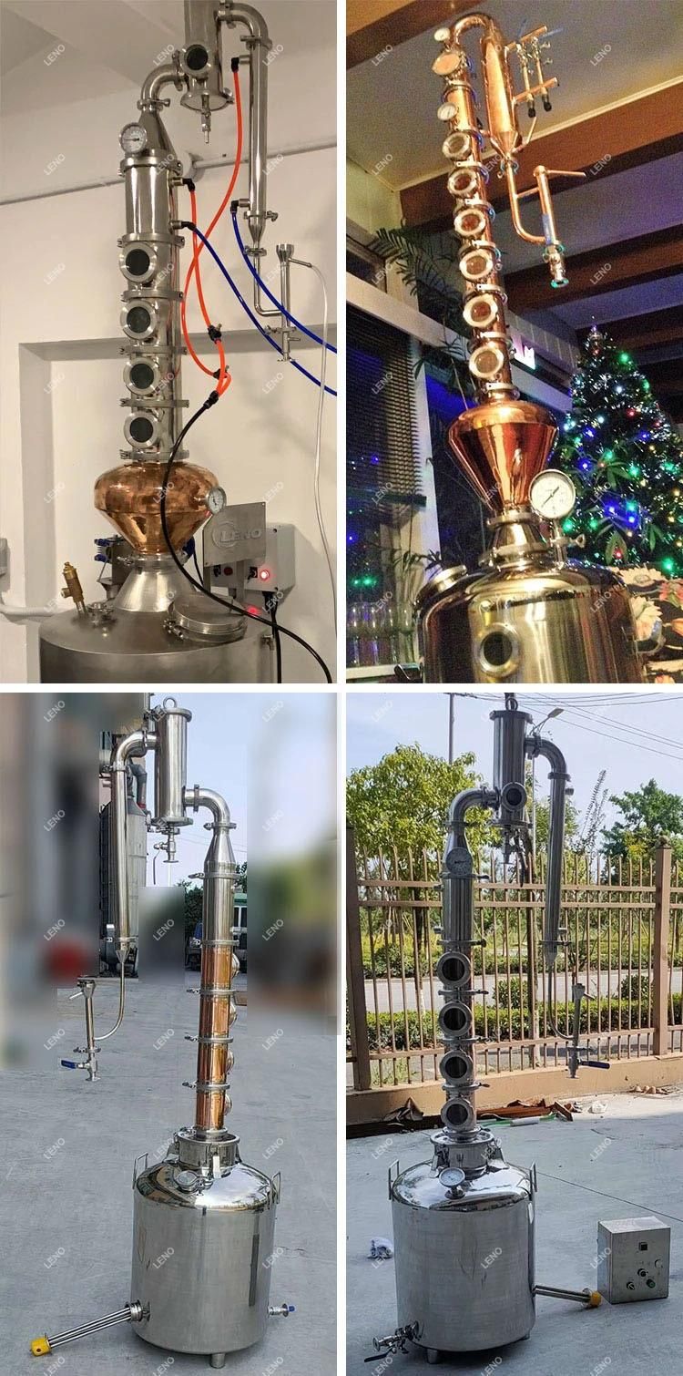 Alcohol Distillation Modular Moonshine Pot Still Reflux Column for Whisky Rum Gin Vodka Brandy Spirit Wine Equipment Distiller