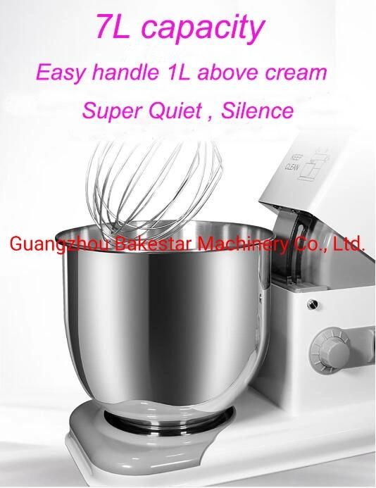 7L Mini Colorful Electric Food Kitchen Home Appliances Stand Mixer Machine with 4 Tools for Mixing Egg Milk Cream and Butter