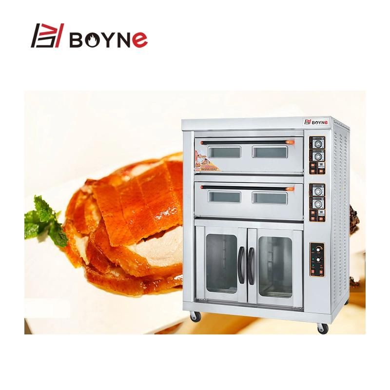 Electric Two Deck Four Trays Bakery Oven with Proofer