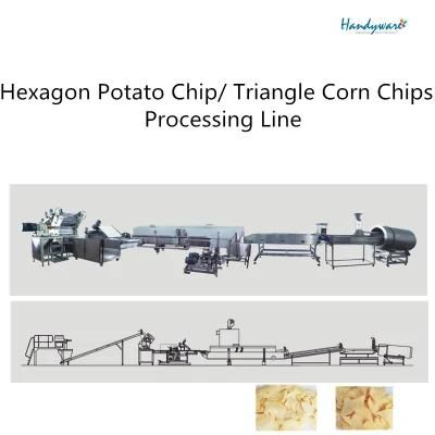Hexagon Potato Chip Triangle Corn Chip Processing Line