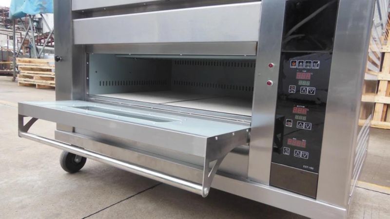 Manufacturer Commercial One Layer Two Tray Stainless Steel Gas Steam Oven
