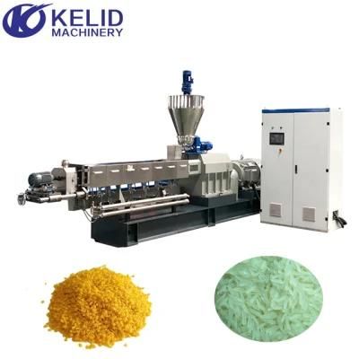 Twin Screw Extruder Artificial Fortified Rice Extruder Making Machine Processing Line