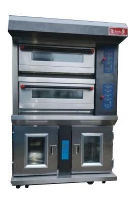 Deck Oven + Proofer Together 2 Deck 4 Trays Baking Oven with 10 Trays Proofing Combination ...