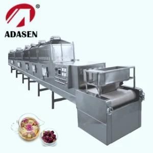 Industrial Tunnel Microwave Processing Fixation and Drying Machine for Flower Teas Dryer ...