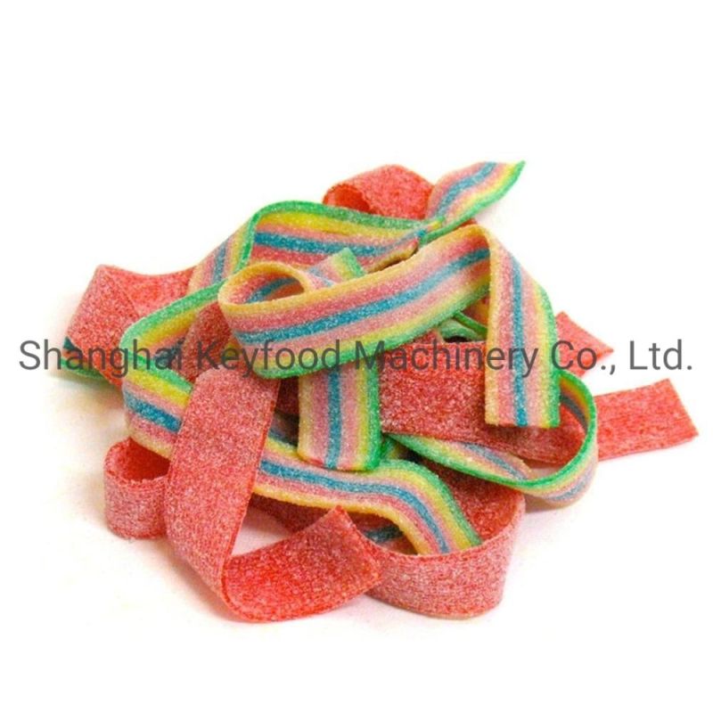 Customized Automatic Rainbow Sour Strap Candy Making Machinery