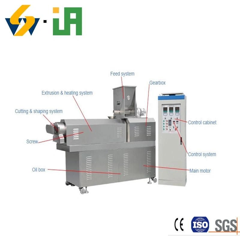 Double Screw Extruder Full Automatic Tortilla/Nacho/Doritos Chips Snacks Making Machine Fried Pellet Production Line