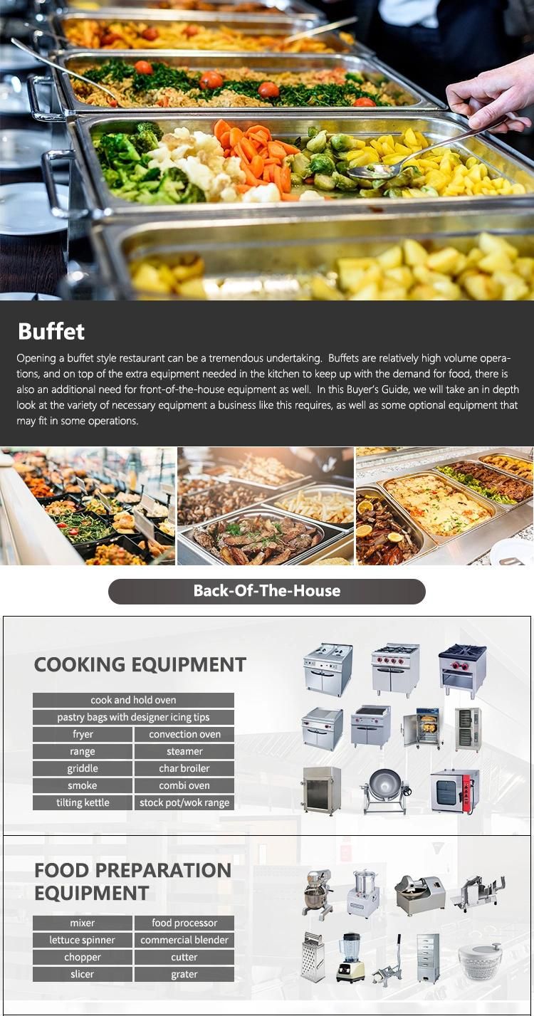 New Design Hotel Buffet Equipment Supplies Stainless Steel Commercial Catering Equipment Chafing Dish Set
