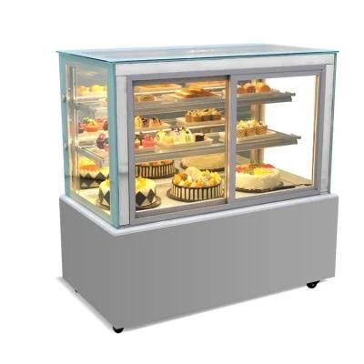 Stainless Steel Commercial Kitchen CD1200b Cake Display Refrigerator Showcase Glass ...