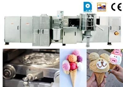 Automatic Sugar 1800h Cone Ice Cream Machine Stainless Steel