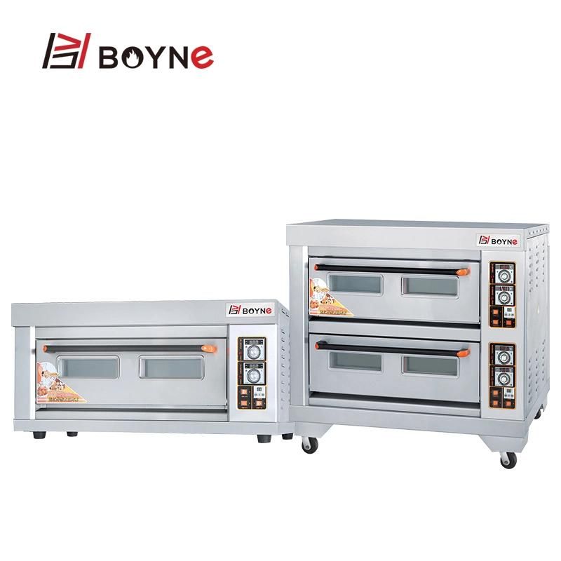 Bakery Equipment Layered Temperature Controlled One Deck Two Trays Oven