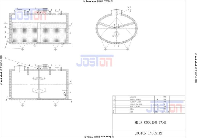 Stainless Steel 304 Jacketed Storage Tank Cow Camel Goat Dairy Milk Cooling Tank with Compressor and Agitator Mixer System Machine