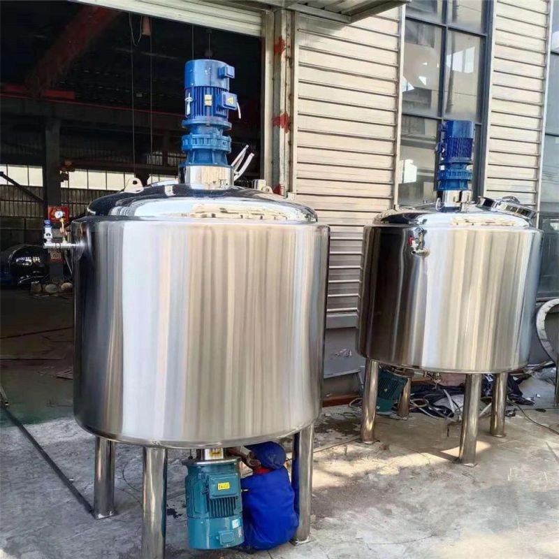 Insdustrial Stainless Steel Electric Heating Reaction Double Jacketed Juice Mixing Homogenizer Tank