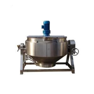 Electric Tilting Boiling Pan 200 L Dried Meat Floss Jacketed Kettle