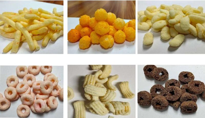 Puffed Ready-to-Eat Corn Snack Processing Line Equipment Crisp Flavored Toasted Puffed Corn Cheese Snack Food Making Machine