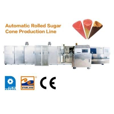 Automatic Ice Cream Cone Production Line with Horizontal Rolling System