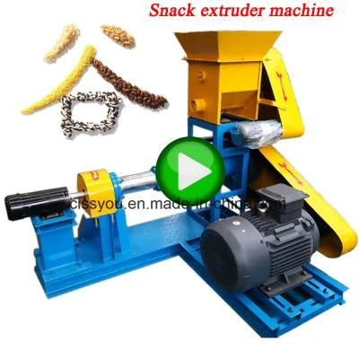 China Beans Rice Corn Flakes Snack Food Extruder Machine