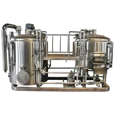 600L 6hl 5bbl Complete SUS304 Direct Fire Heating Two Vessel Brewhouse