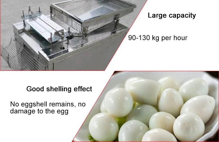 Automatic Boiled Hen Quail Egg Peeling Breaking Breaker Peeling Machine