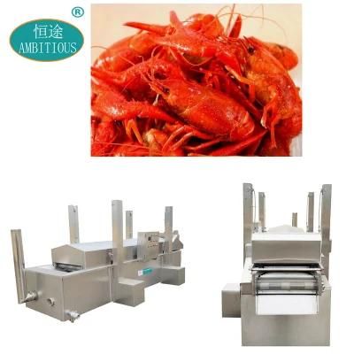 Continuous Gas Deep Frying Equipment Autolifting Fryer Crayfish Fryer Machine