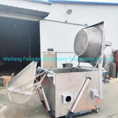 Automatic Gas Heating Vegetabel/Meat/Peanut/Bean/Nut/Snack Machine Frying Machine Batch ...