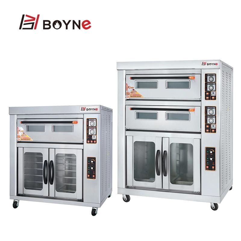 Western Hotel Kitchen Used Double Deck Four Trays Oven with Proffer