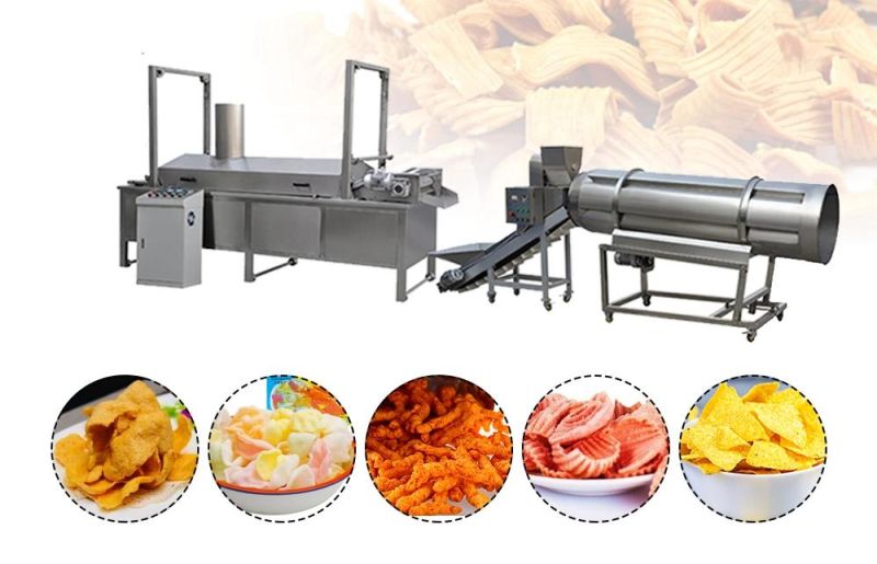 High Quality and Popular Pellet Fried Snack Chips Making Machine Frying Potato Chips Making Machine for Sale