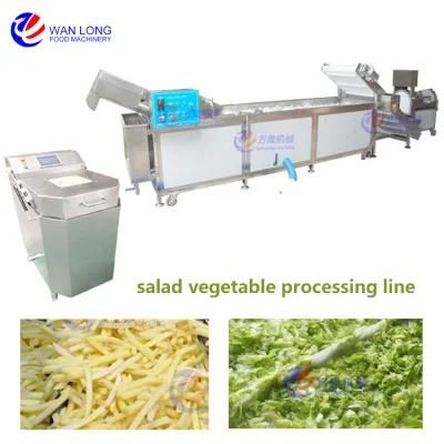 Leaf Vegetable Salad Lettuce Cabbage Spinach Washing Cutting Dewatering Drying Processing ...