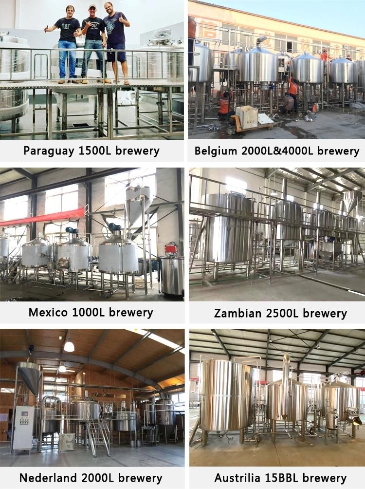 Industrial 2000L Beer Factory Brewing Equipment for Large Brewery
