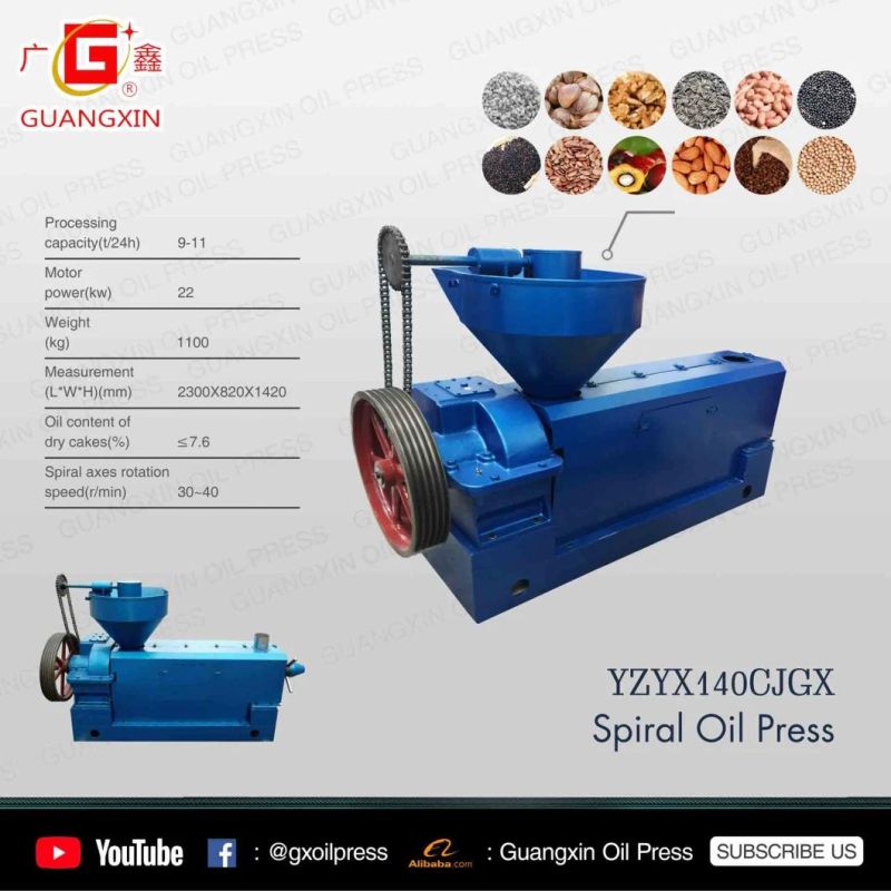 Grain Oil Processing Machine for Sunflower Flaxseed 10tons Day Oil Pressing Machine