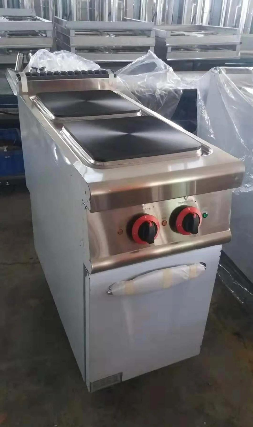 Kitchen Equipment 2 Burner Hot Plate Electric Cooker Stove with Cabinet for Sale