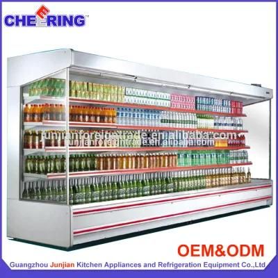 Guangzhou Junjian Factory Supply Supermarket Multi Deck Capacious Wall-Cases Freezer