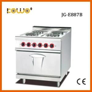 Free Standing Electric Round Cooking Range with 4 Hot Plate &amp; Electric Oven