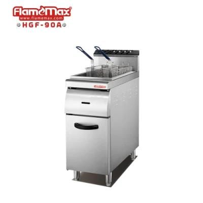 China Gas Single Tank Free Stand Deep Fryer (HGF-90A)