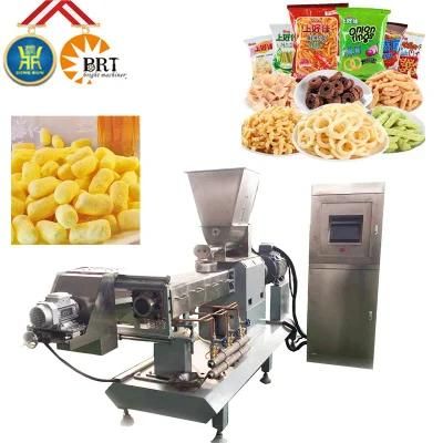 Full Automatic Snack Bulking Making Machine Extruder Bite Size Cereal Crunchy Puffed Snack ...