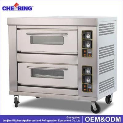 China Industrial Stainless Steel 2 Deck Gas Bread Oven for Bread Baking