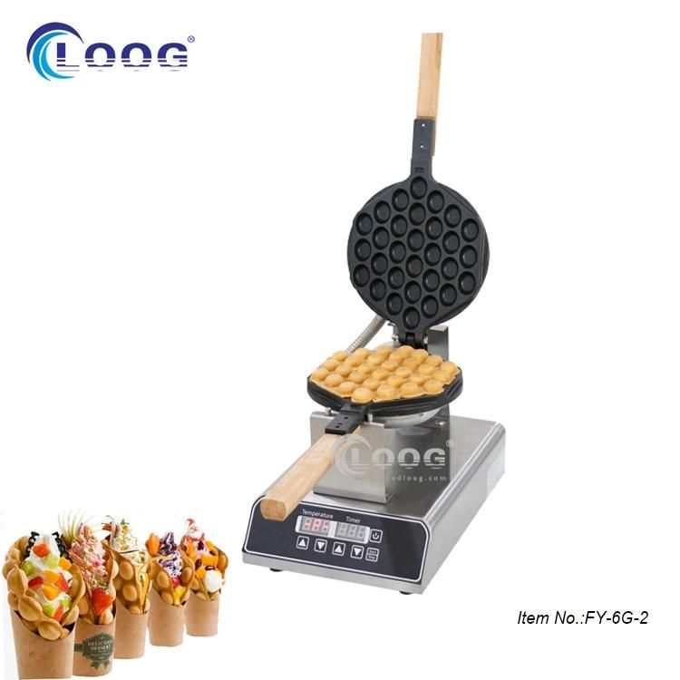 Fast Food Snack Machine Hongkong Egg Bubble Waffle Maker Digital Type Waffle Cone Maker Egg Puff Maker Bubble Waffle Machine for Food Truck