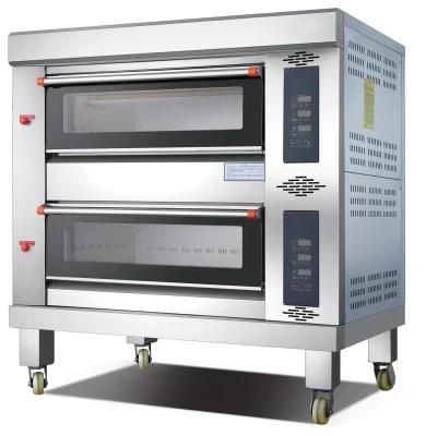 2 Deck 4 Tray Luxury Gas Oven for Commercial Kitchen Baking Machine Bakery Machinery Food ...