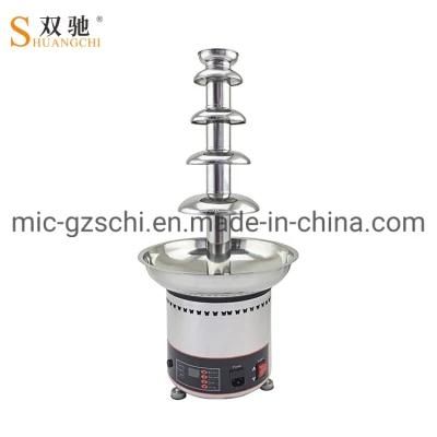 304 Stainless Steel Commercial Electric Chocolate Fountain Machine 5 Layers